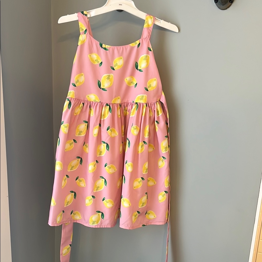 NWOT Lola + The Boys Yellow and Pink Lemon Sundress sz 4